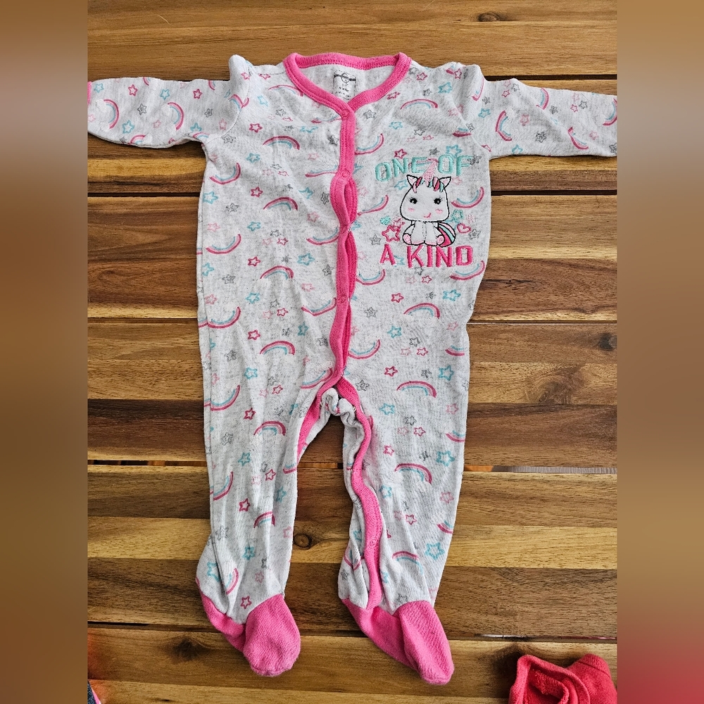 3-6 month unicorn sleeper pj